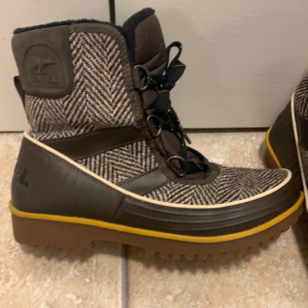 Sorel Womens Brown Tivoli II NL 2185-231 Lace Up Snow Boots Size US 8